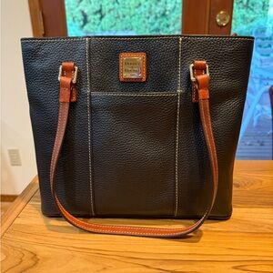 Dooney & Bourke Pebble Grain Small Lexington. Black and Tan Leather. Like new!